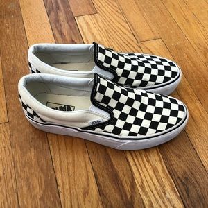 Women’s Slip-On Platform Checkered Vans Sz 8.5